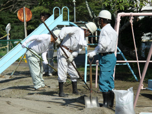 石川町の除染の様子